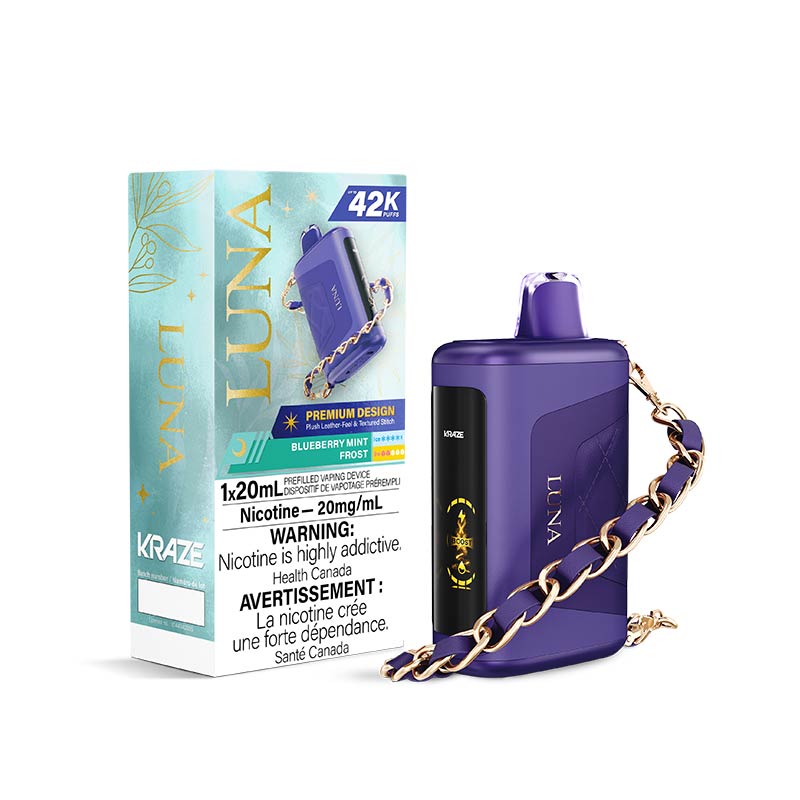 Kraze Luna Disposable - Blueberry Mint Frost (ON) - Bay Vape