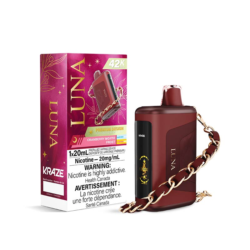 Kraze Luna Disposable - Cranberry Mojito Frost (ON) - Bay Vape