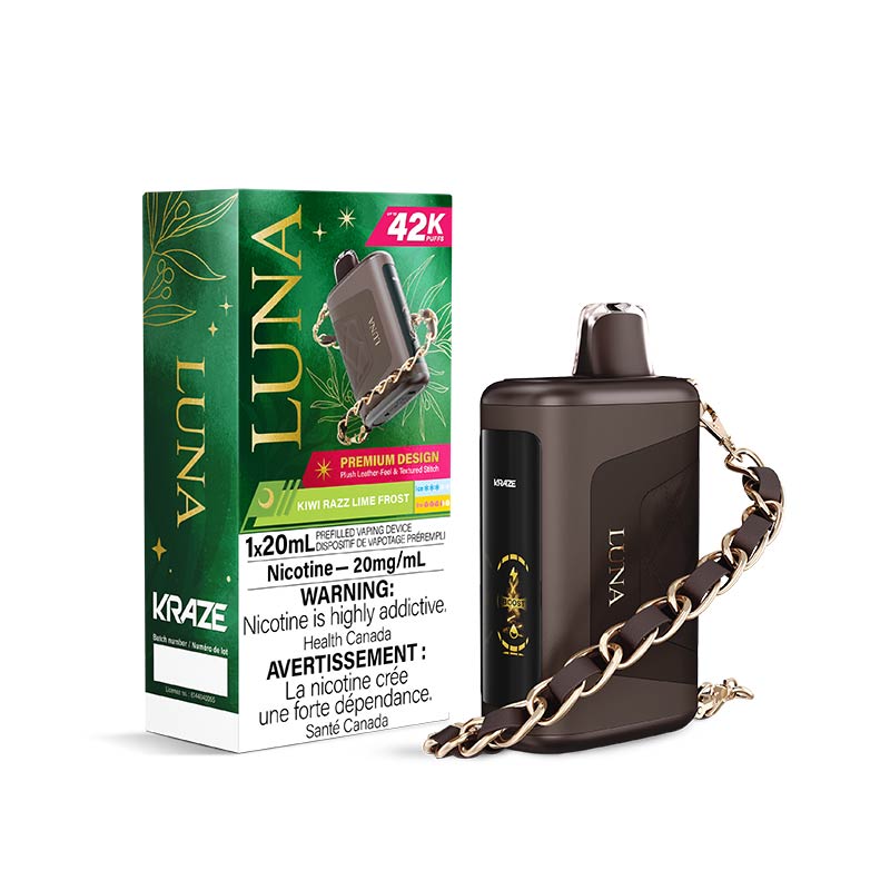 Kraze Luna Disposable - Kiwi Razz Lime Frost - Bay Vape