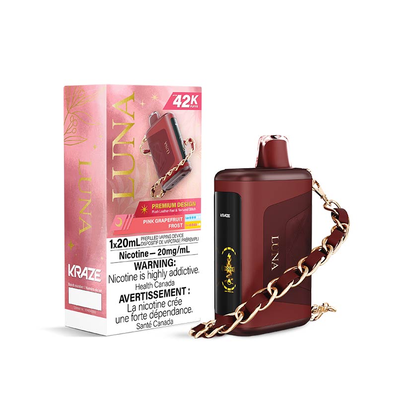 Kraze Luna Disposable - Pink Grapefruit Frost (ON) - Bay Vape