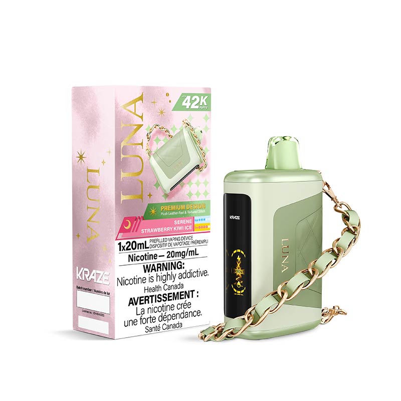 Kraze Luna Disposable - Serene Strawberry Kiwi Ice - Bay Vape