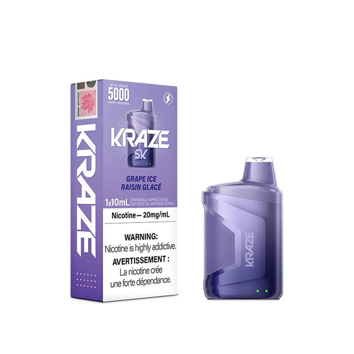 Kraze 5K Disposable - Grape Ice