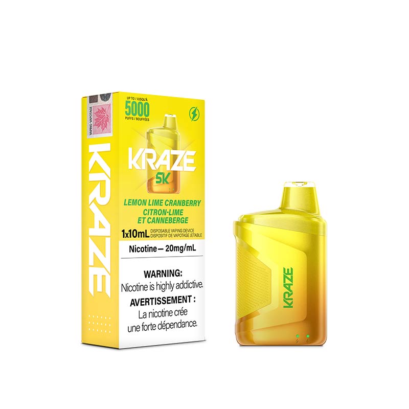Kraze 5K Jetable - Citron Lime Canneberge