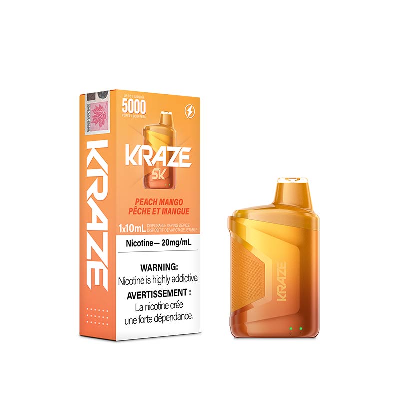 Kraze 5K Disposable - Peach Mango - Bay Vape Canada