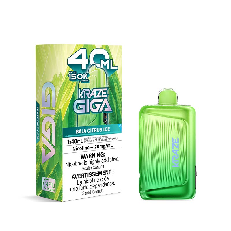 Kraze Giga Disposable - Baja Citrus Ice (ON) - Bay Vape