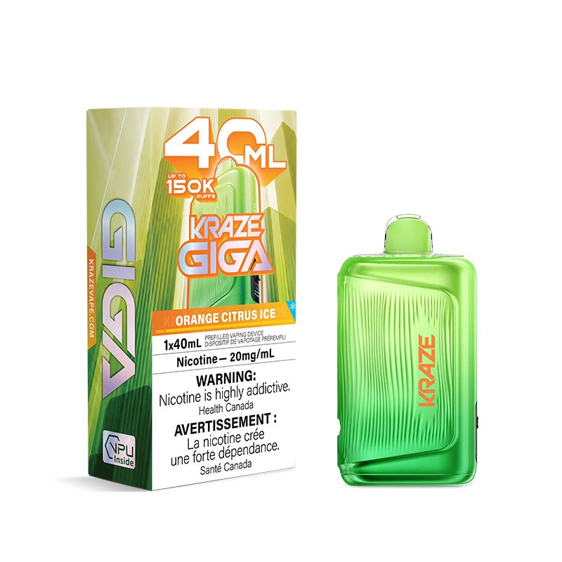 Kraze Giga Disposable - Orange Citrus Ice (MB) - Bay Vape