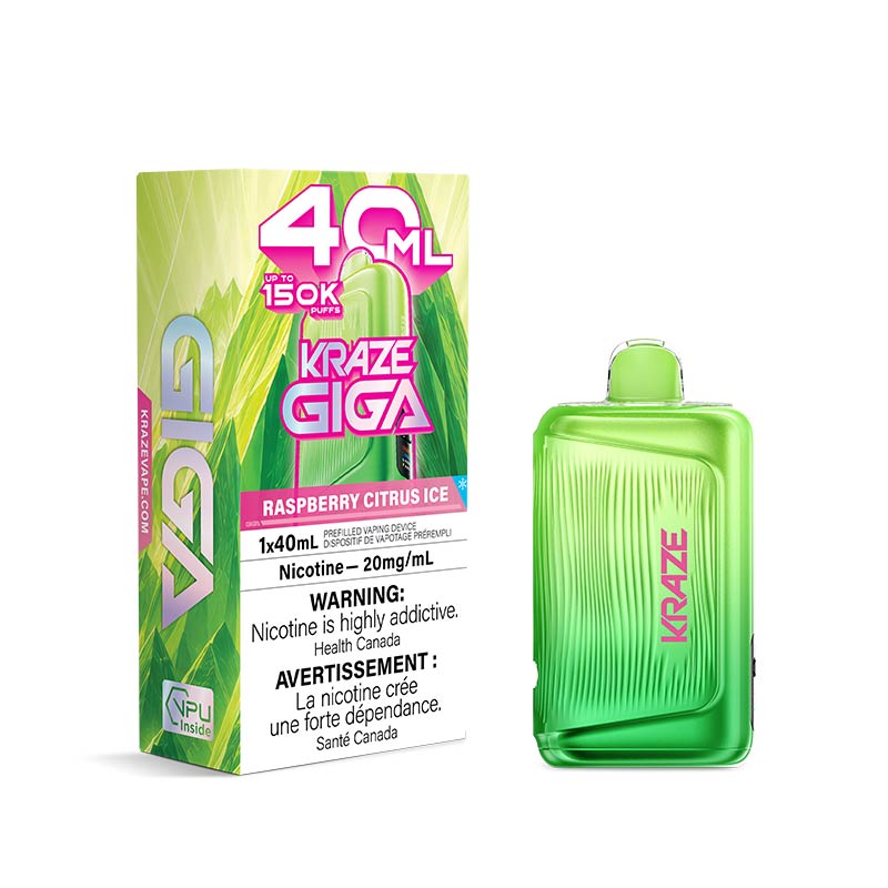 Kraze Giga Disposable - Raspberry Citrus Ice (MB) - Bay Vape