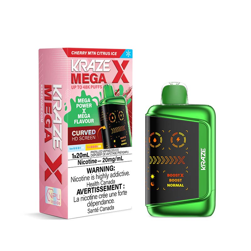 Kraze Mega X Disposable - Cherry MTN Citrus Ice (AB) - Bay Vape