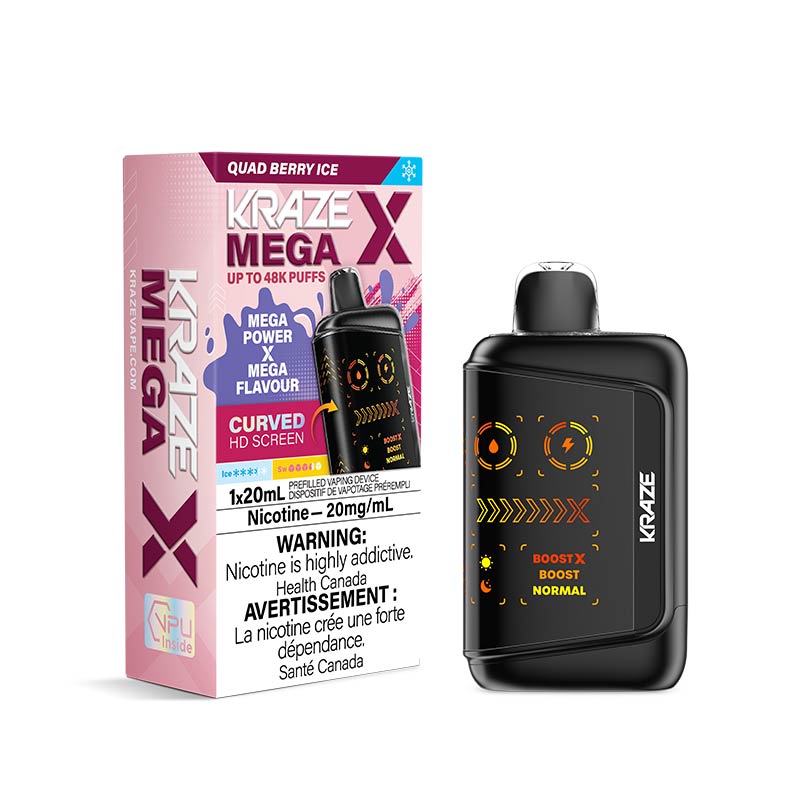 Kraze Mega X Disposable - Quad Berry Ice (MB) - Bay Vape