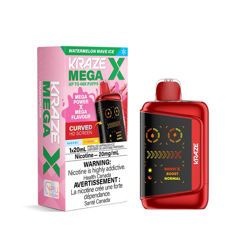 Kraze Mega X Disposable - Watermelon Wave Ice (MB) - Bay Vape