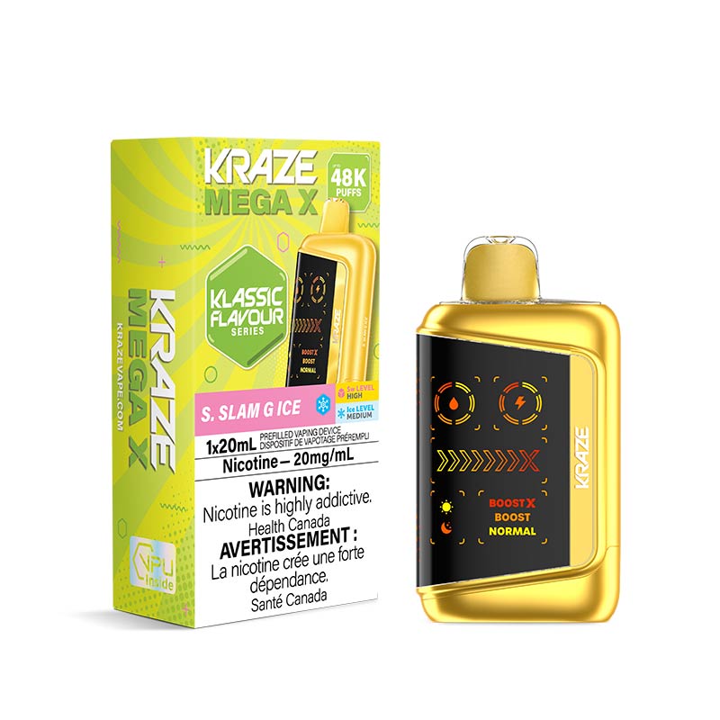 Kraze Mega X Disposable - S. Slam G Ice (ON) - Bay Vape