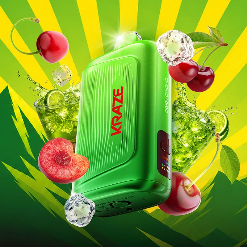 Kraze Giga Disposable - Cherry Citrus Ice (MB) - Bay Vape