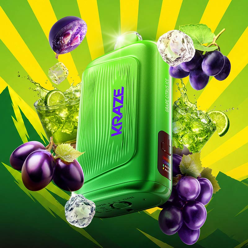 Kraze Giga Disposable - Grape Citrus Ice (MB) - Bay Vape