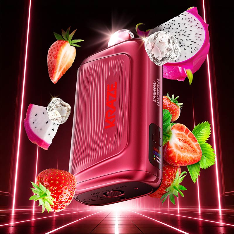 Kraze Giga Disposable - Strawberry Dragonfruit Ice (MB) - Bay Vape