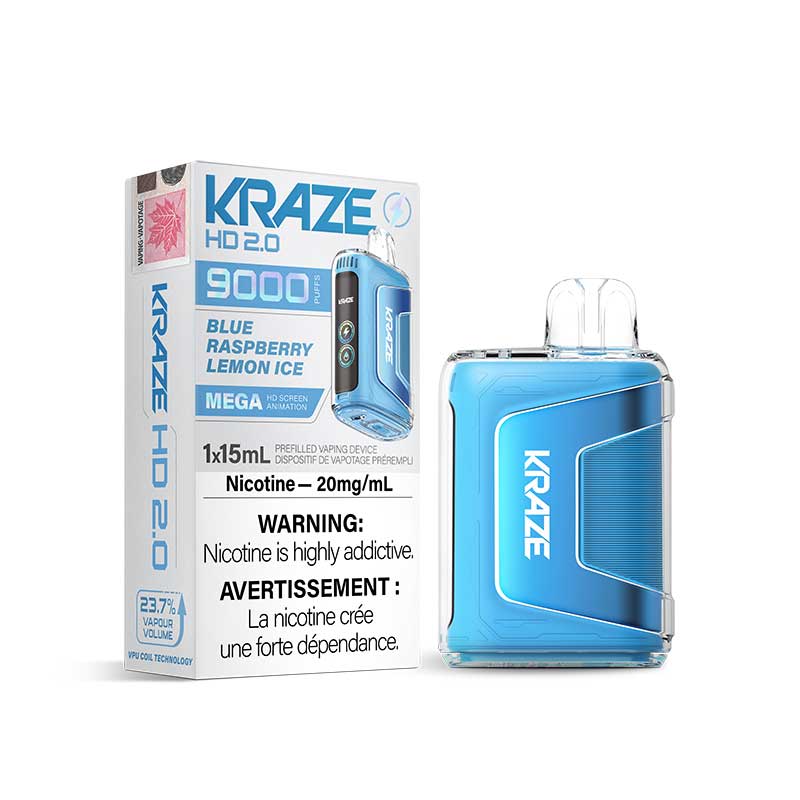 Kraze HD 2.0 Disposable - Blue Raspberry Lemon Ice - Bay Vape Canada