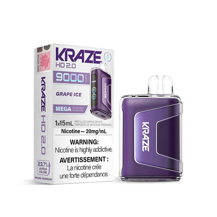 Kraze HD 2.0 Disposable - Grape Ice