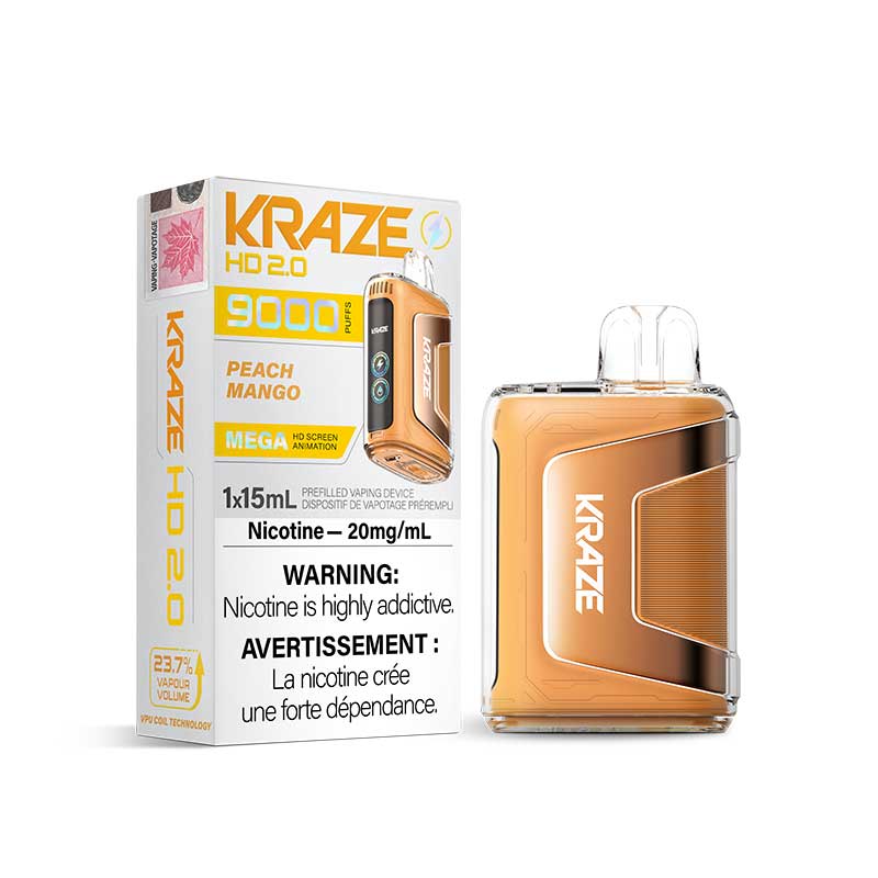 Kraze HD 2.0 Disposable - Peach Mango - Bay Vape Canada
