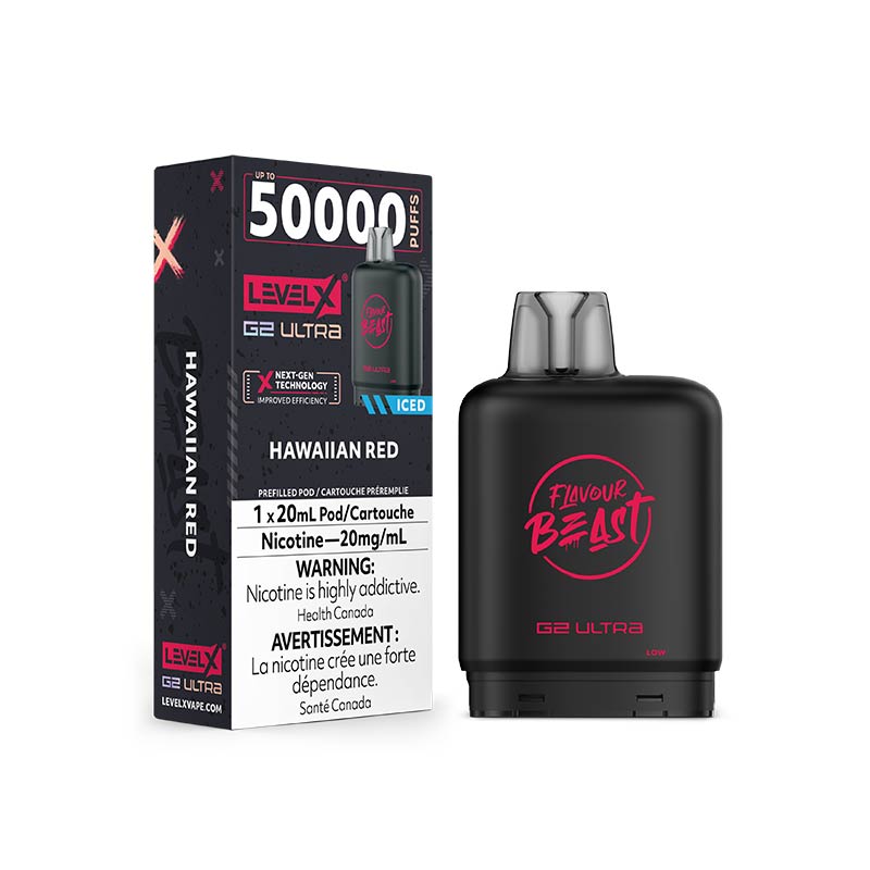 Level X G2 Ultra Pod - Flavour Beast - Hawaiian Red Iced (MB) - Bay Vape
