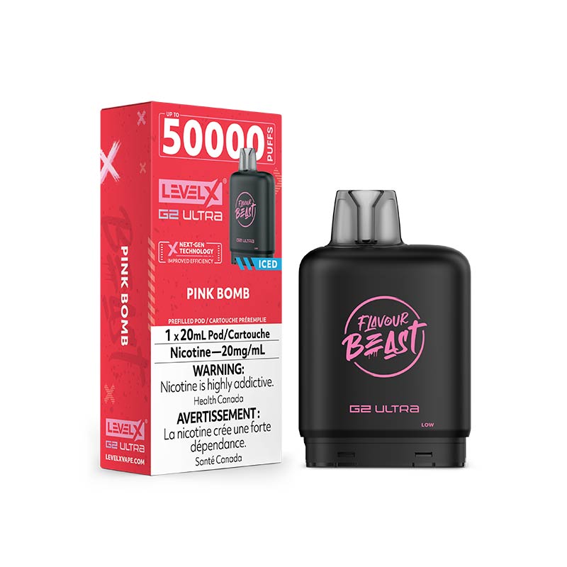 Level X G2 Ultra Pod - Flavour Beast - Pink Bomb Iced (MB) - Bay Vape