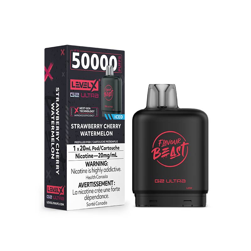 Level X G2 Ultra Pod - Flavour Beast - Strawberry Cherry Watermelon Iced (MB) - Bay Vape