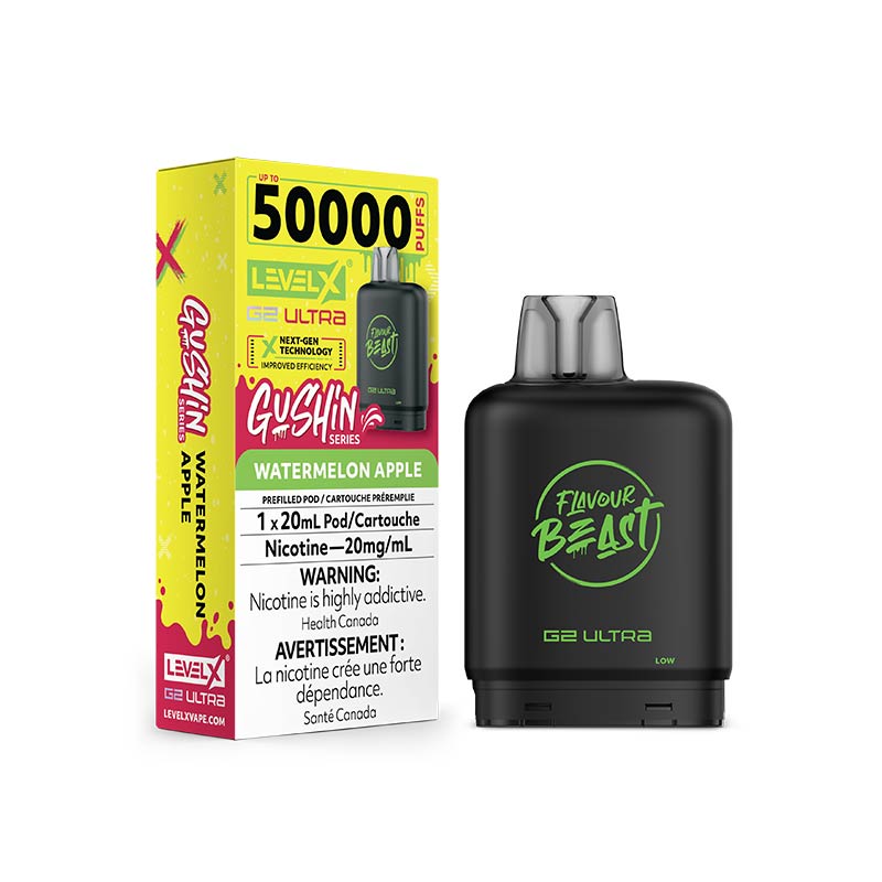 Level X G2 Ultra Pod - Flavour Beast - Gushin Watermelon Apple (MB) - Bay Vape