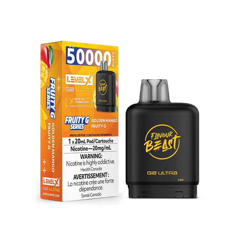 Level X G2 Ultra Pod - Flavour Beast - Golden Mango Fruity G (MB) - Bay Vape