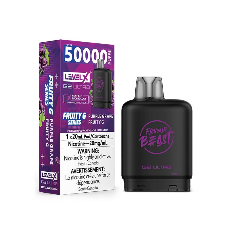 Level X G2 Ultra Pod - Flavour Beast - Purple Grape Fruity G (MB) - Bay Vape