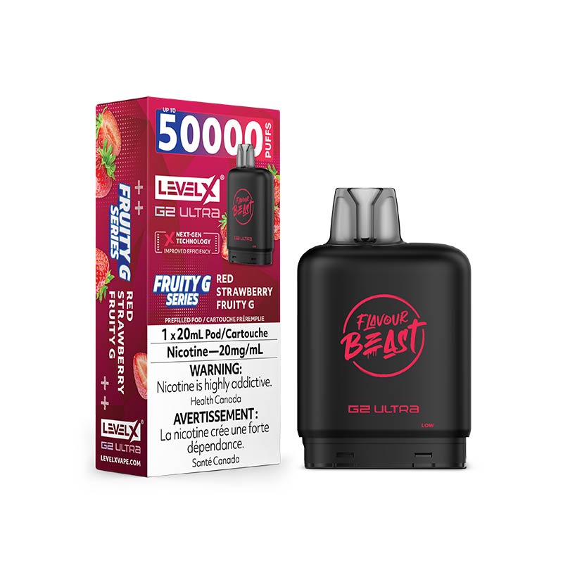 Level X G2 Ultra Pod - Flavour Beast - Red Strawberry Fruity G (MB) - Bay Vape