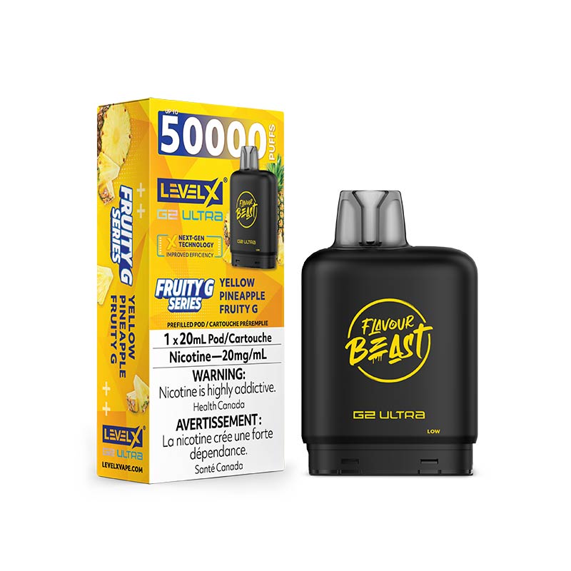 Level X G2 Ultra Pod - Flavour Beast - Yellow Pineapple Fruity G (MB) - Bay Vape