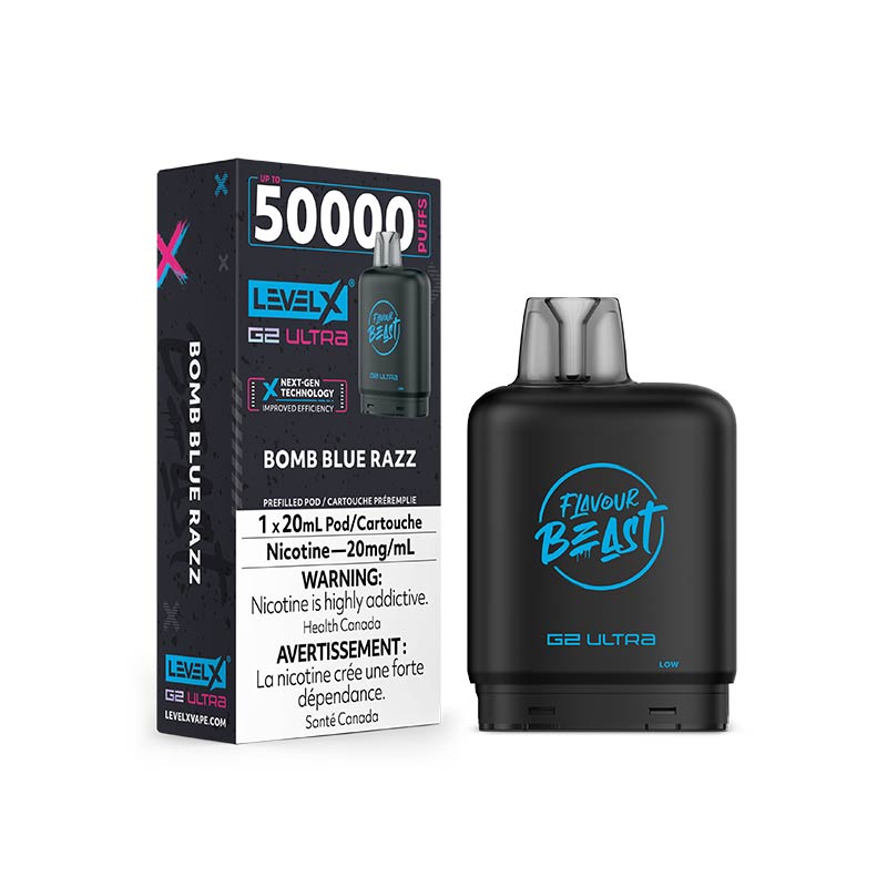 Level X G2 Ultra Pod - Flavour Beast - Bomb Blue Razz - Bay Vape