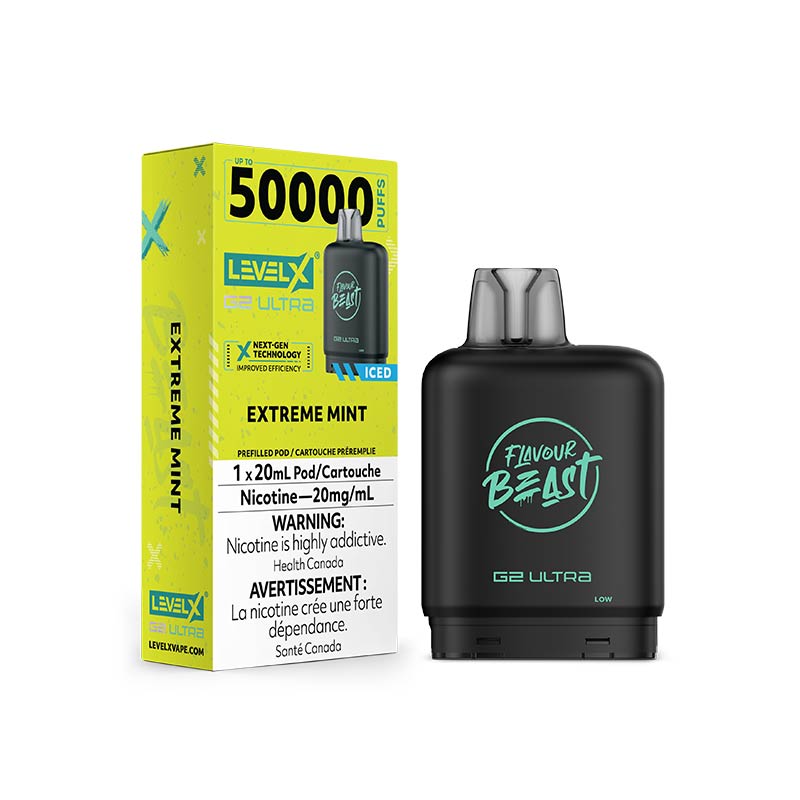 Level X G2 Ultra Pod - Flavour Beast - Extreme Mint Iced (ON) - Bay Vape