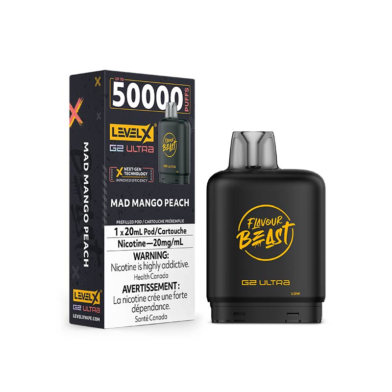 Level X G2 Ultra Pod - Flavour Beast - Mad Mango Peach (ON)