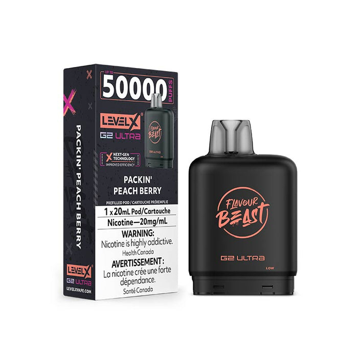 Level X G2 Ultra Pod - Flavour Beast - Packin' Peach Berry (ON)