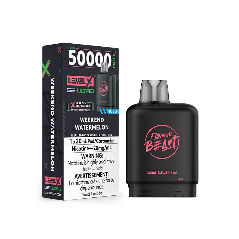 Level X G2 Ultra Pod - Flavour Beast - Weekend Watermelon Iced (ON) - Bay Vape