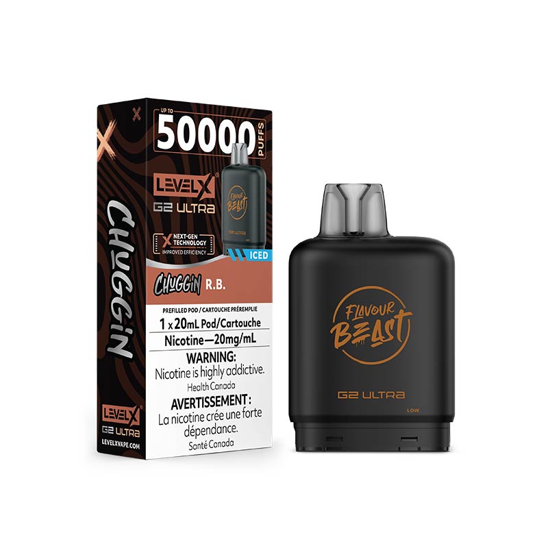 Level X Flavour Beast G2 Ultra Pod - Chuggin' - R.B. Ice (ON) - Bay Vape