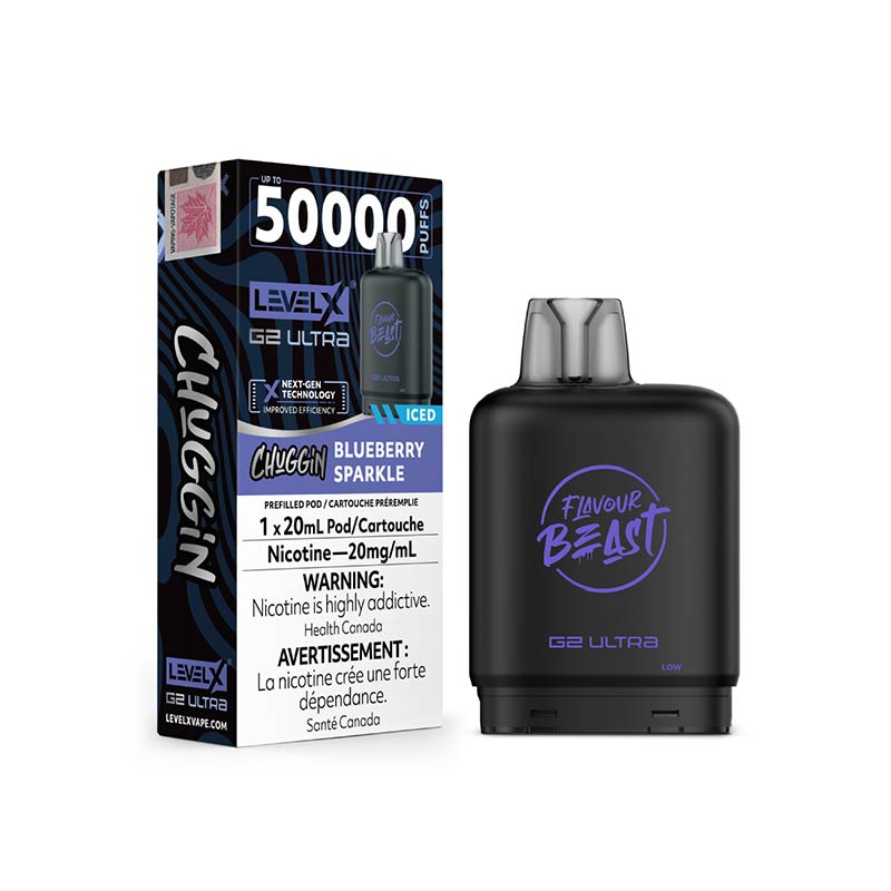 Level X Flavour Beast G2 Ultra Pod - Chuggin' - Blueberry Sparkle Ice (ON)