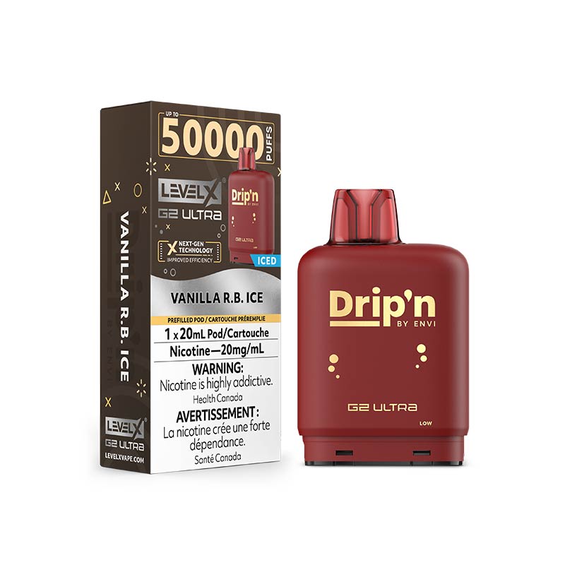 Level X Drip'n G2 Ultra Pod - Vanilla R.B. Ice (ON) - Bay Vape