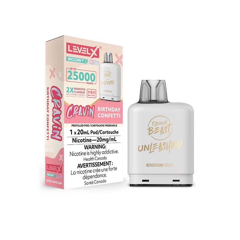 Level X FB Unleashed Boost G2 Pod - Birthday Confetti (ON) - Bay Vape