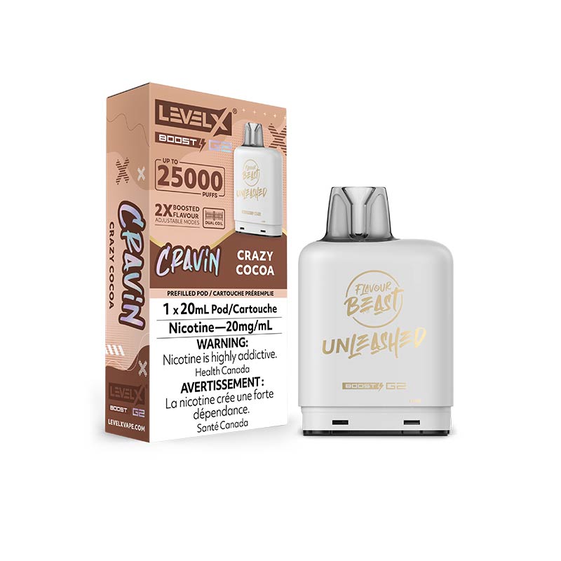 Level X Boost Pod Unleashed 20mL - Crazy Cocoa (ON)