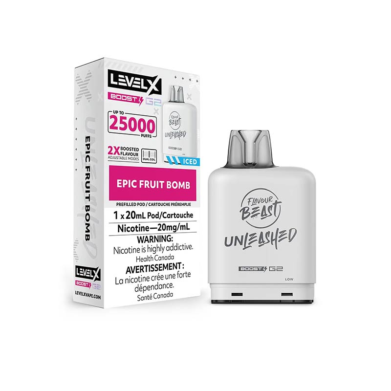 Level X FB Unleashed Boost G2 Pod - Epic Fruit Bomb Iced (ON) - Bay Vape