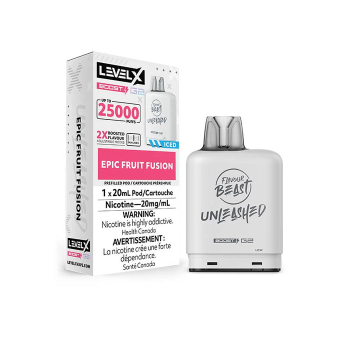 Level X Boost Pod 20mL - Unleashed - Epic Fruit Fusion Iced (ON)