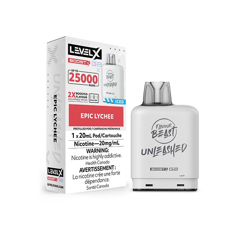 Level X Boost Pod 20mL - Unleashed - Epic Lychee Iced (ON)