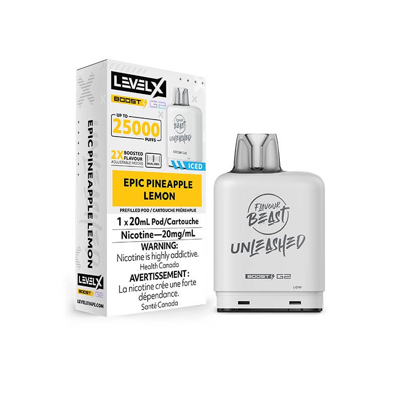 Level X Boost Pod 20mL - Unleashed - Epic Pineapple Lemon Iced (ON)