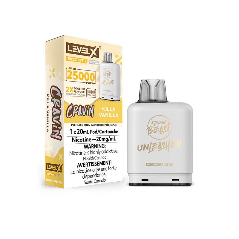 Level X FB Unleashed Boost G2 Pod - Killa Vanilla (ON) - Bay Vape