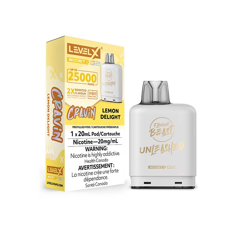 Level X FB Unleashed Boost G2 Pod - Lemon Delight (ON) - Bay Vape