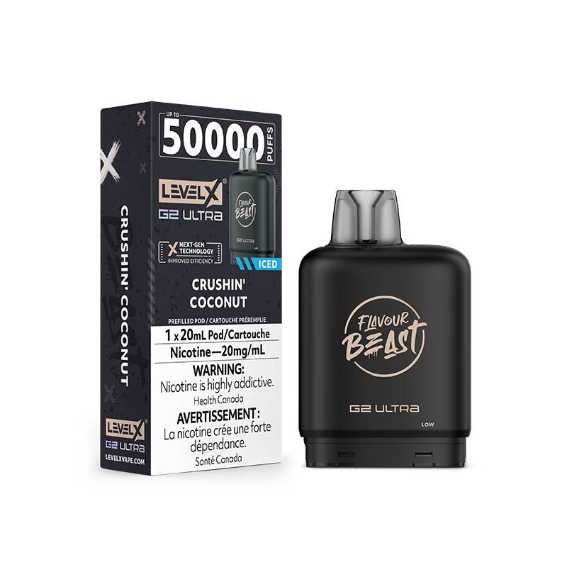 Level X G2 Ultra Pod - Flavour Beast - Crushin' Coconut Iced (ON) - Bay Vape