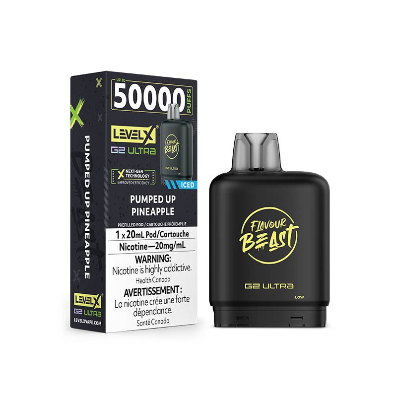 Level X G2 Ultra Pod - Flavour Beast - Pumped Up Pineapple Iced (ON) - Bay Vape