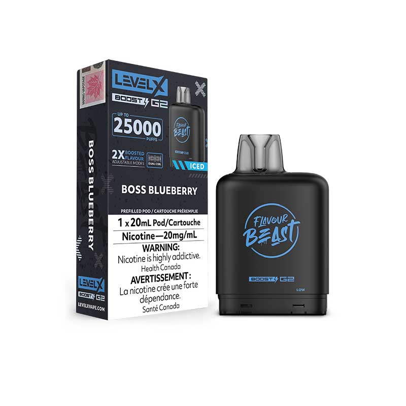 Level X Boost Pod 20mL - Flavour Beast - Boss Blueberry (ON)