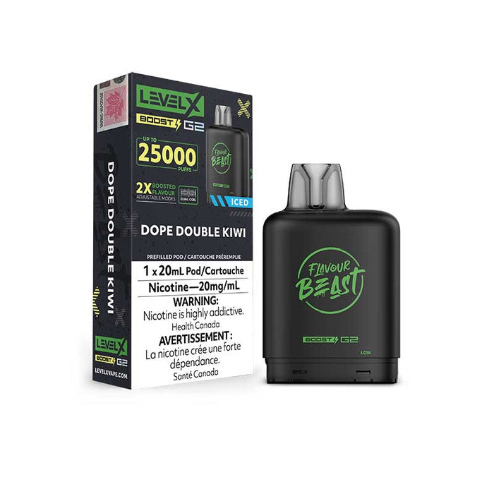 Level X Boost Pod 20mL - Flavour Beast - Dope Double Kiwi (ON)