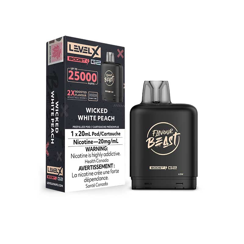 Level X Flavour Beast Boost G2 Pod - Wicked White Peach (AB)